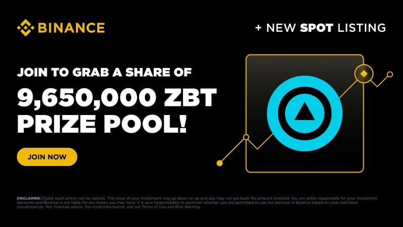Binance Launches ZEROBASE (ZBT) Listing + Up to 9,650,000 ZBT Token Voucher Prize Pool
